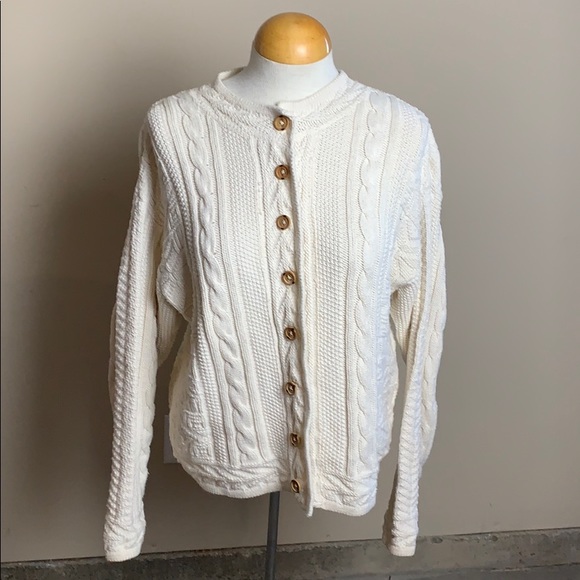 ll bean cable knit cardigan